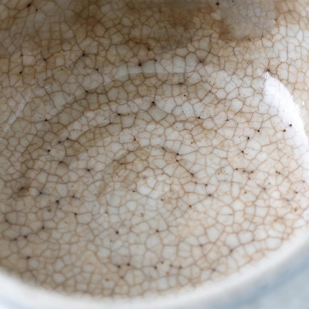 時代物 安南写 染付 花唐草文 茶碗 絞り手 茶道具 抹茶碗