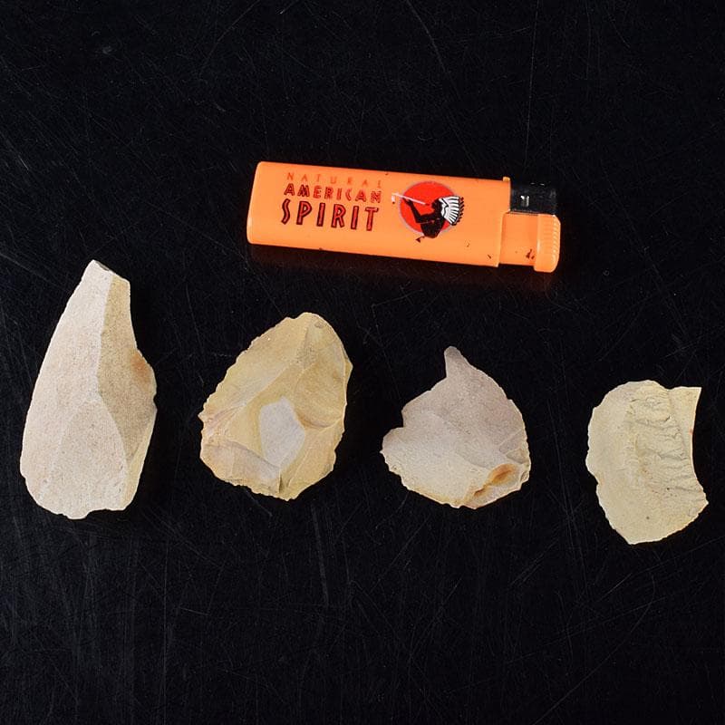 秋田県横手市出土　旧石器時代　陶片　土器　4点　C　R8566