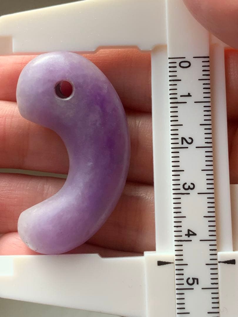 古墳期　出土　超ろうかん糸魚川紫翡翠勾玉　ラベンダー翡翠　縄文　石器　土器　根付