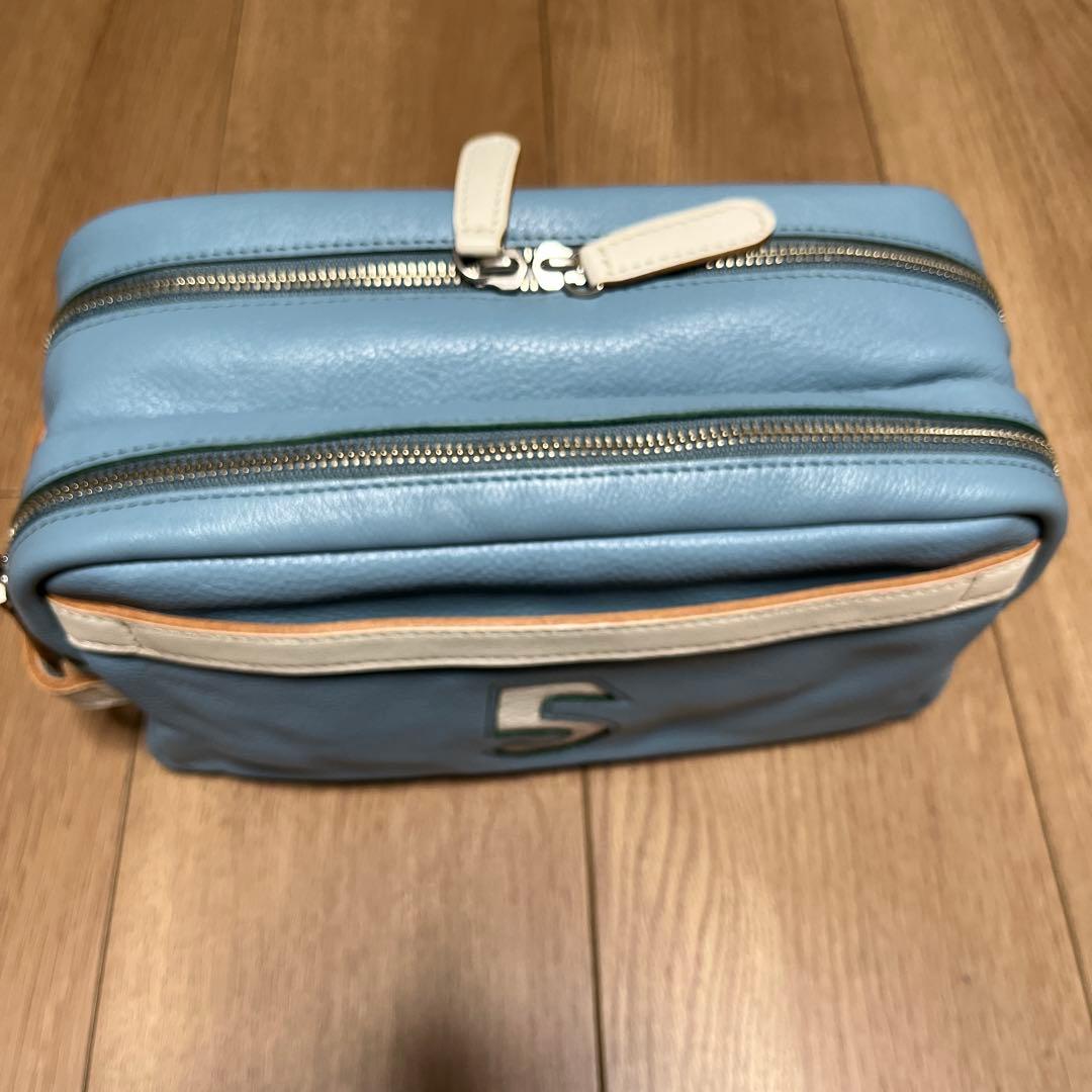 木の庄帆布 未使用 ゴルフ ♯5 ラウンドポーチ 本革バック