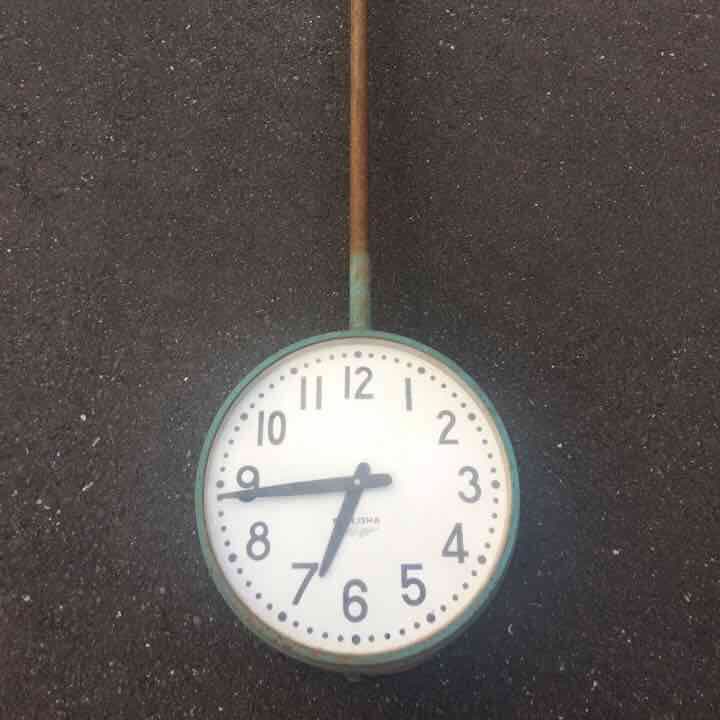 鉄道グッズ、昭和レトロ、両面吊り下げ時計