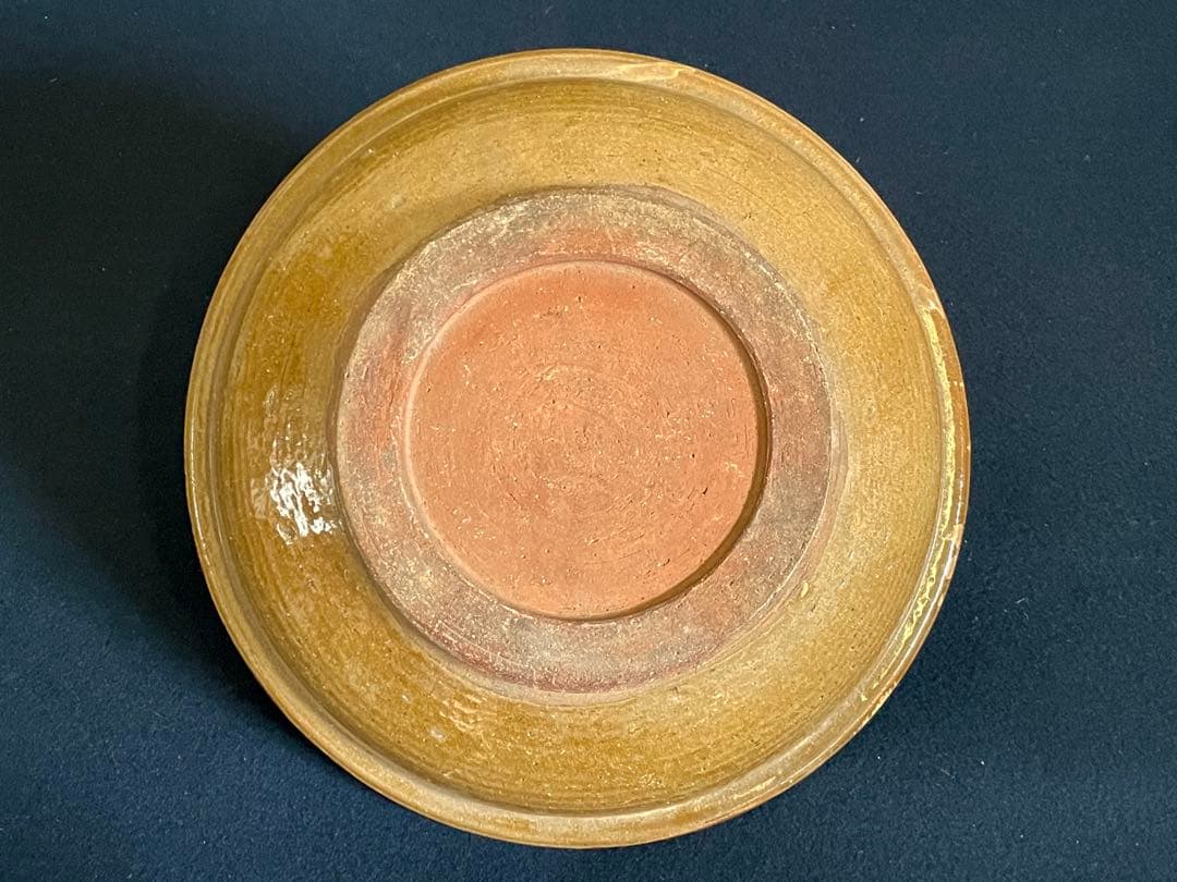 割引❣️【傷みなし】「祖」 古瀬戸 石皿 蛇の目 釉剥ぎ 特大 （121A①）