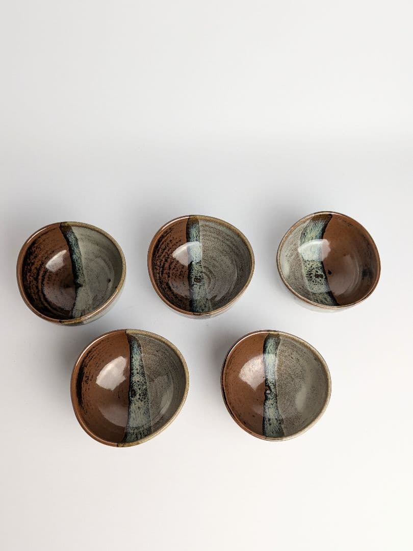 小堀宗慶箱書　高取珍味入れ　5客　高取焼　遠州流　酒器