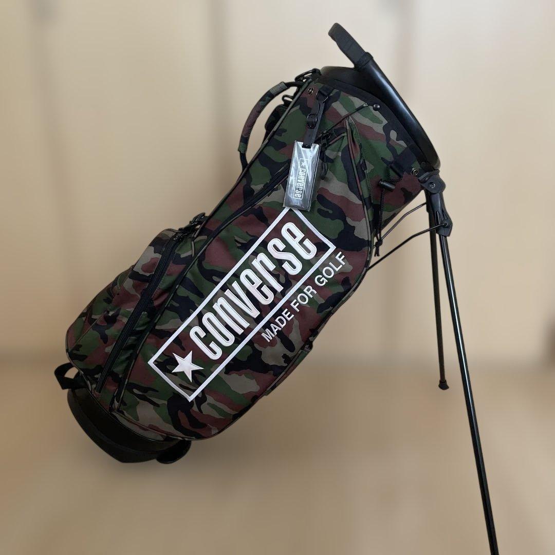 CONVERSE 迷彩 ゴルフバッグ スタンド付き