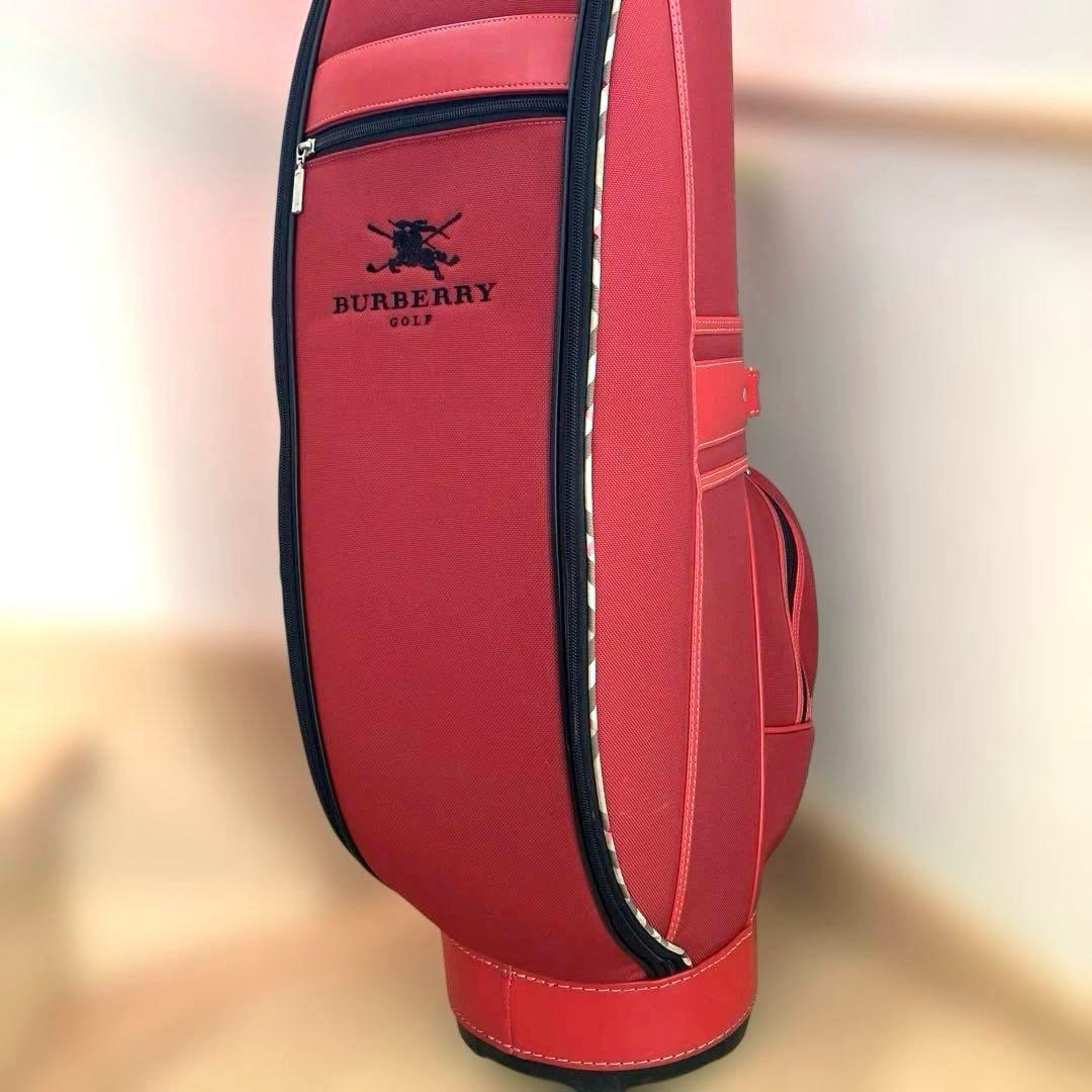 希少　BURBERRY GOLF バーバリーゴルフキャディーバッグ　レッド