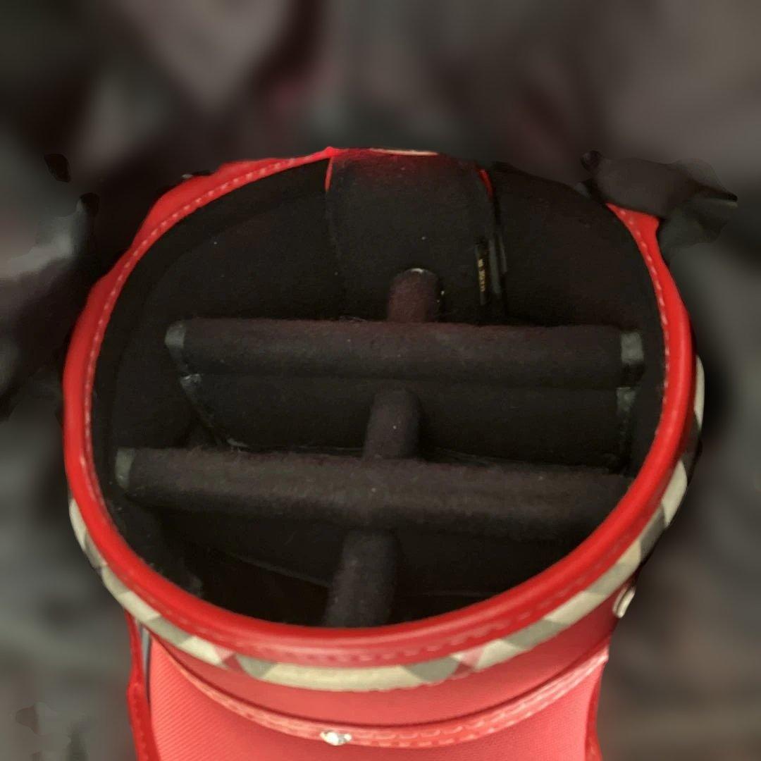 希少　BURBERRY GOLF バーバリーゴルフキャディーバッグ　レッド