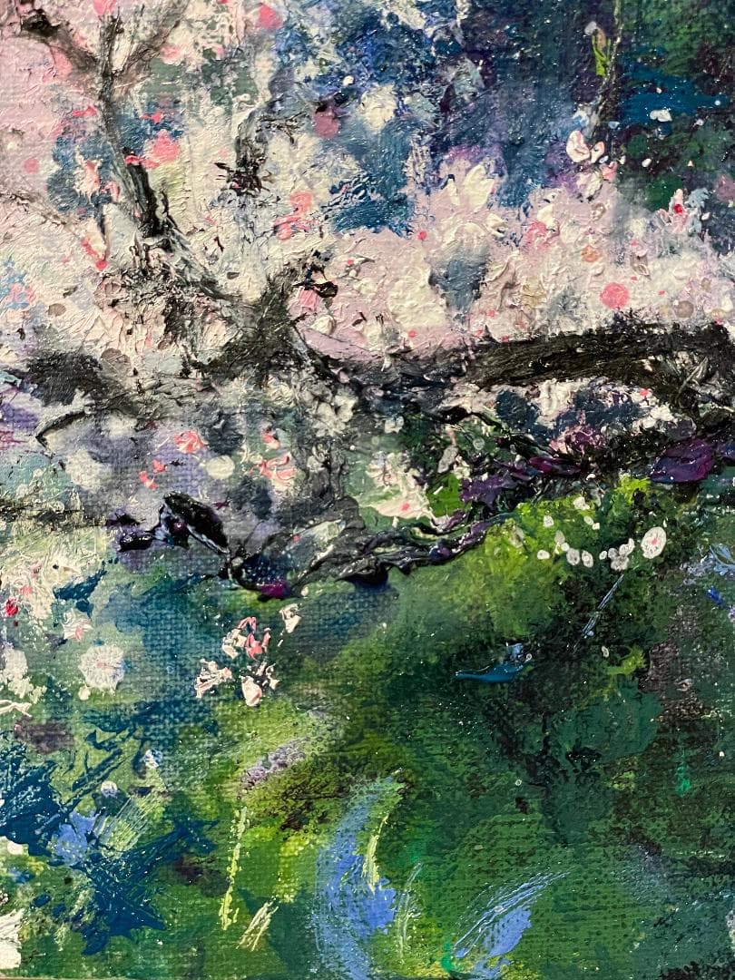 「真作」作者不明　風景画　油彩画　額装　サイン有り　F6号