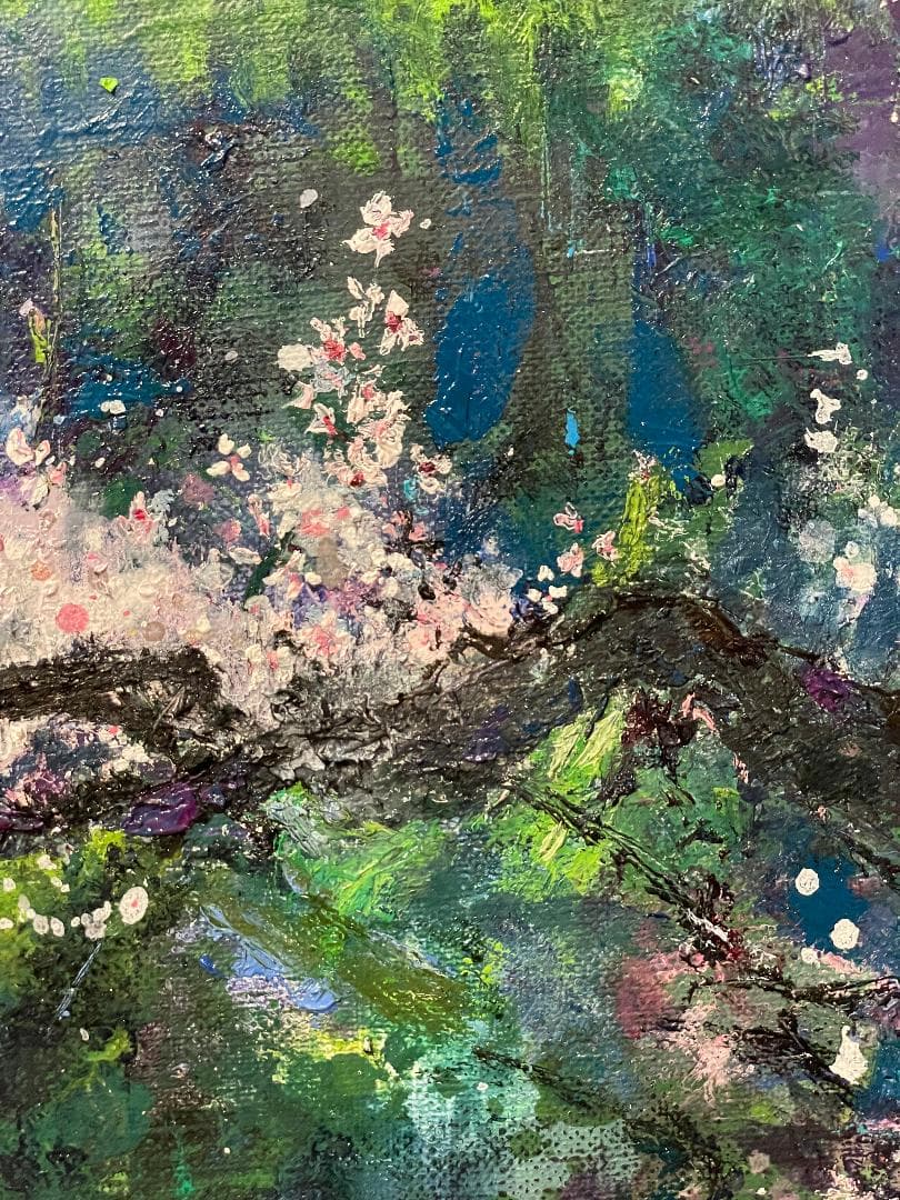 「真作」作者不明　風景画　油彩画　額装　サイン有り　F6号