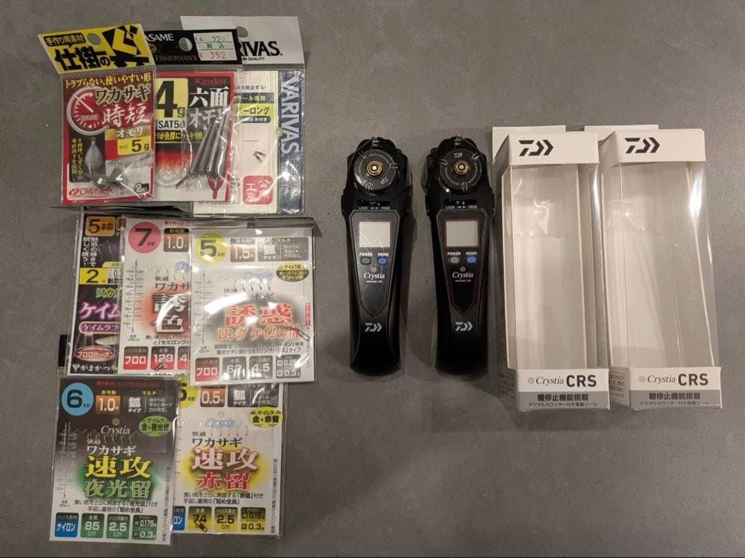 ワカサギ　リール　クリスティアCRS　仕掛け