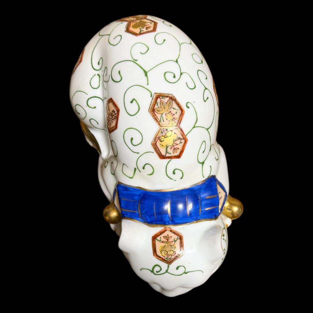 《レア》伊万里焼 陶器製 金彩色絵金襴手 親子眠り猫 ペア セット まとめ売り