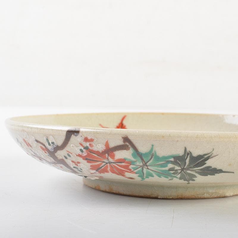 犬山焼　雲綿　紅葉文　手塩皿　小皿　5客　桐箱　M　R7398