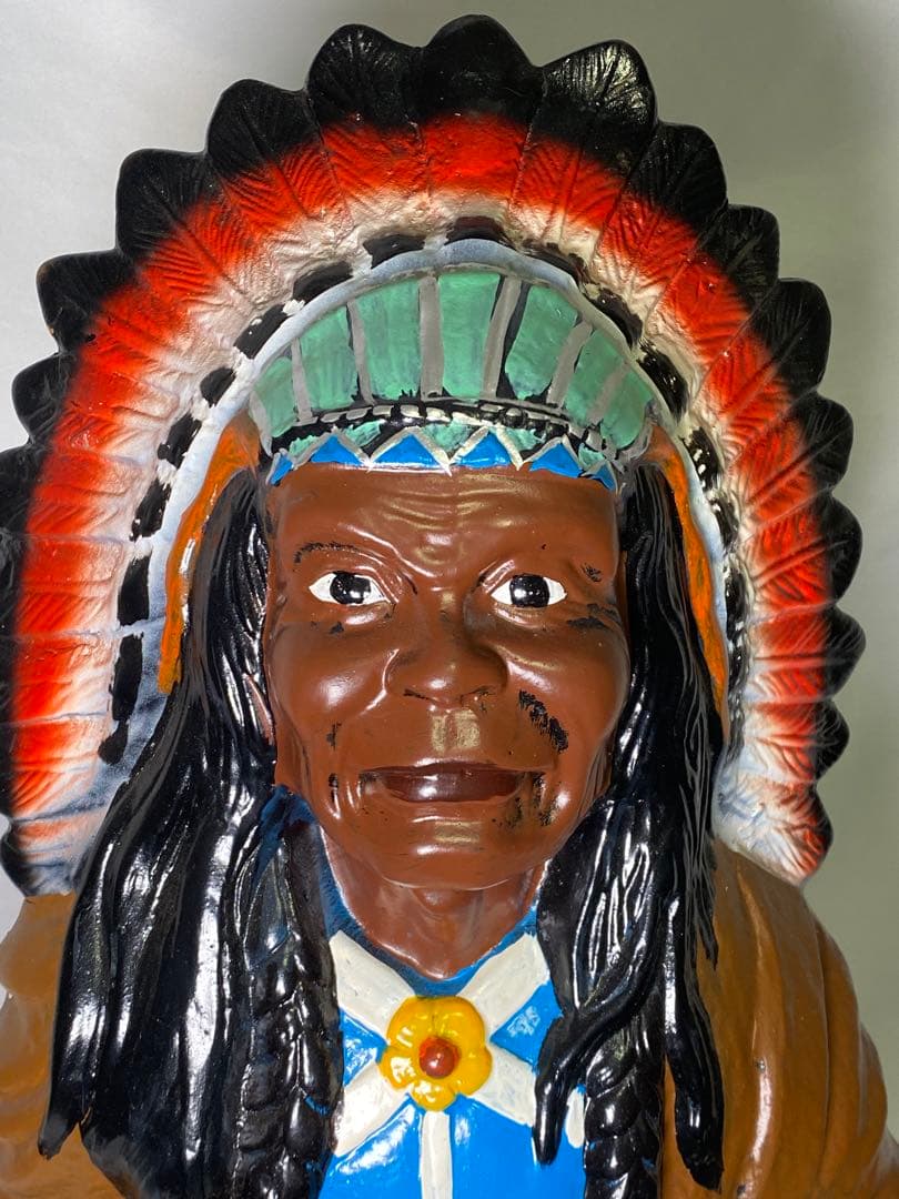 2172❣️ インディアン　男性　オブジェ　看板