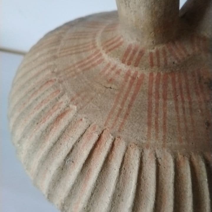 彩色陶器　テラコッタ 二口水差し　アンティーク