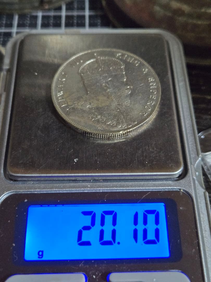 1909年 エドワード7世 1ドル 銀貨 海峡 マラヤ イギリス 一圓