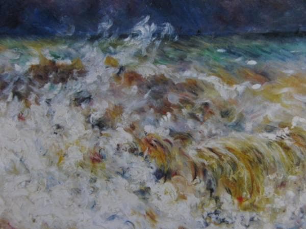 ルノワール 、【波】、希少画集画、新品高級額・額装付、状態良好