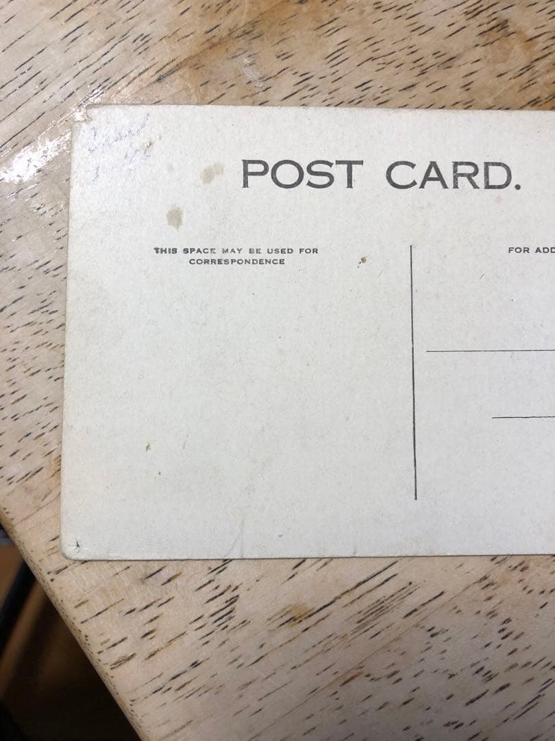 アンティーク　19s スカル　髑髏　骸骨　ポストカード　ネイバーフッド　レトロ