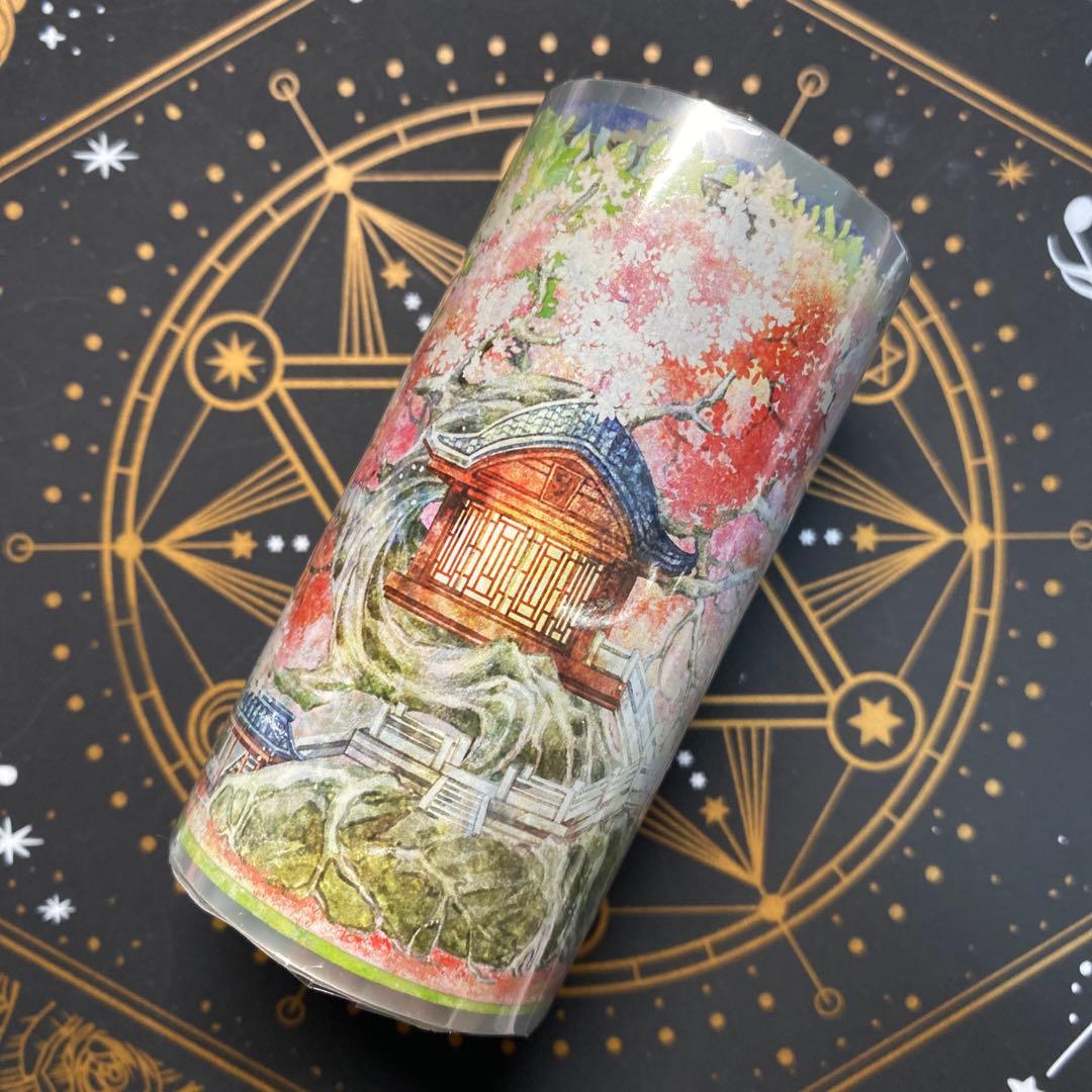 【9138】海外　マスキングテープ　5m巻売り　PETツリーハウス　装飾背景系