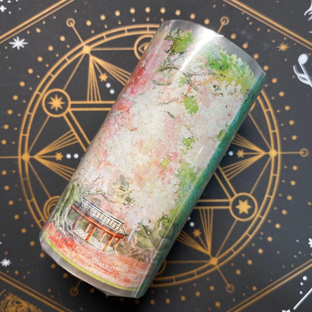 【9138】海外　マスキングテープ　5m巻売り　PETツリーハウス　装飾背景系