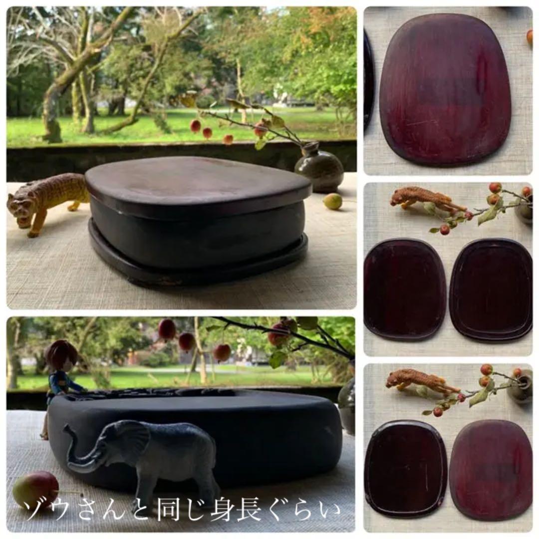 大物！！さすがの安定感♡龍彫刻の端渓硯