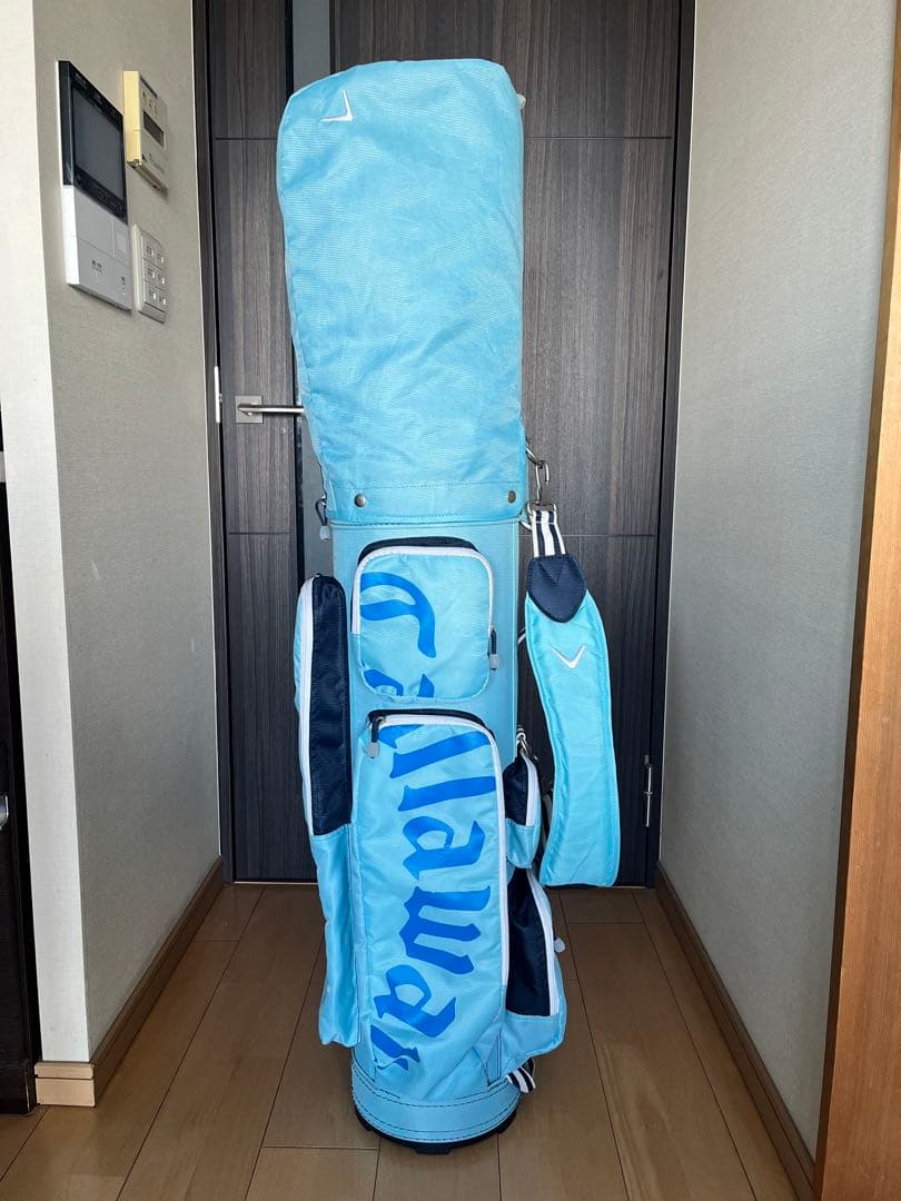 良品キャロウェイ　カートキャディバッグ　　レディース軽量コンパクト8.5型 水色