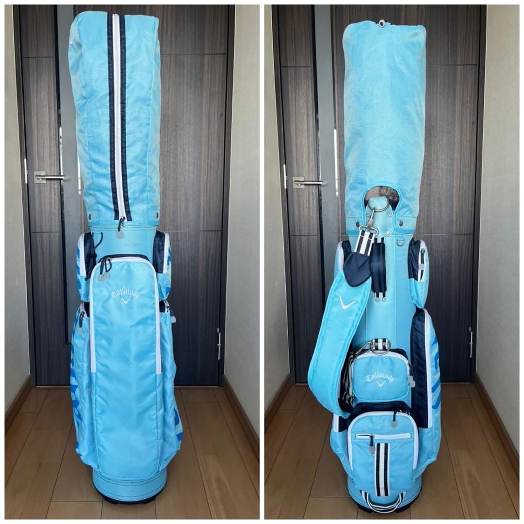良品キャロウェイ　カートキャディバッグ　　レディース軽量コンパクト8.5型 水色
