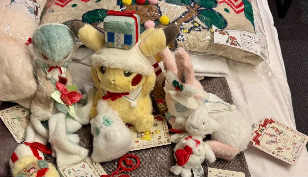ポケモン クリスマス ぬいぐるみ ピカチュウ サーナイト ニンフィア 3点セット
