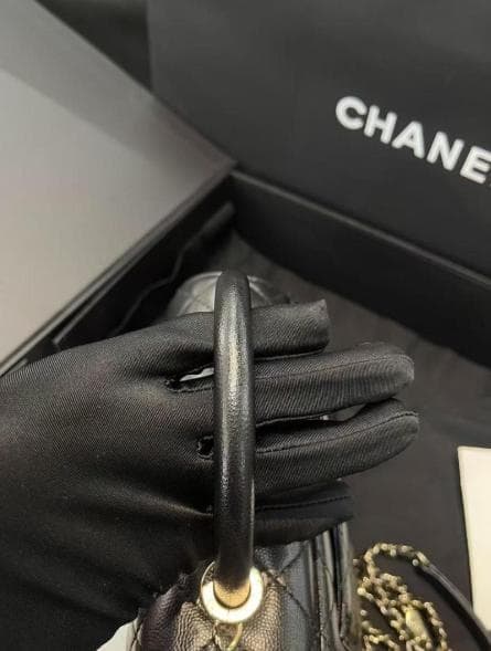 ブラック キルティング ハンドバッグ~~~