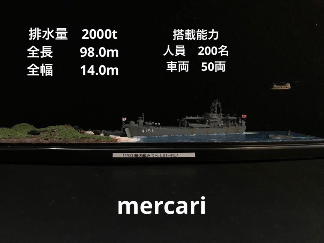 1／700 海上自衛隊輸送艦みうら LST-4151 ジオラマ仕上