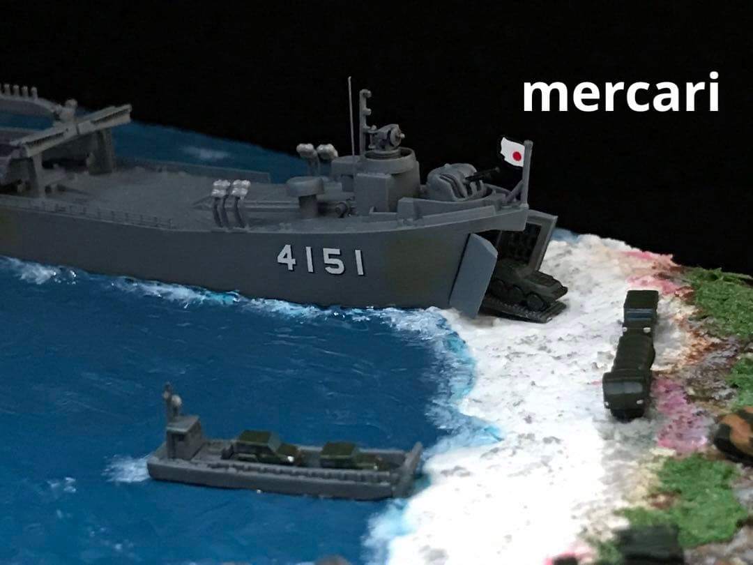 1／700 海上自衛隊輸送艦みうら LST-4151 ジオラマ仕上