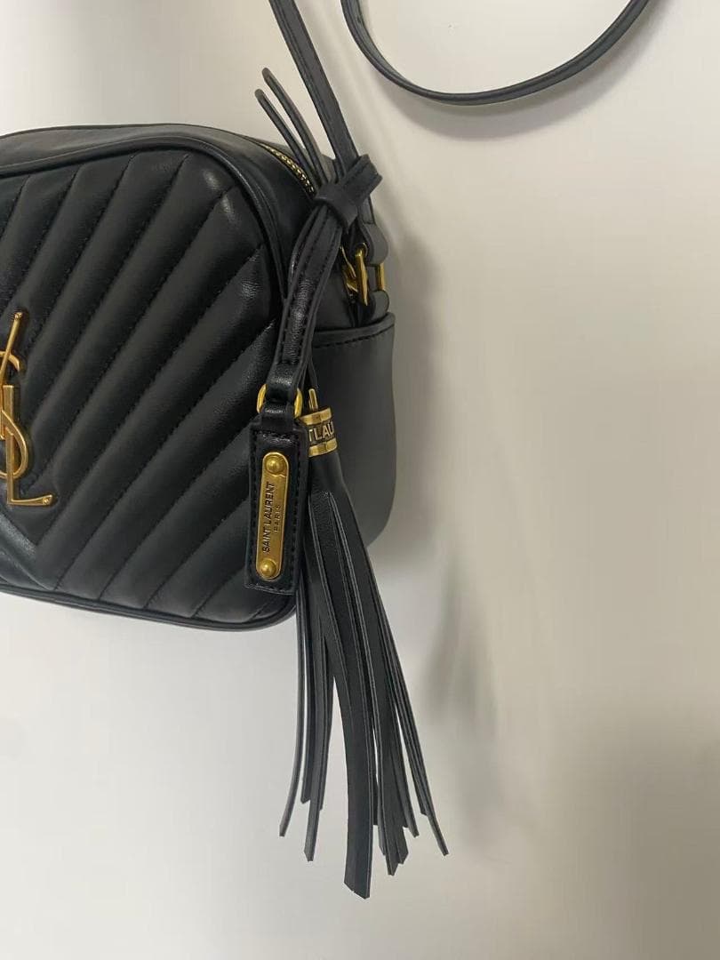 YSL 黒 キルティング ショルダーバッグ