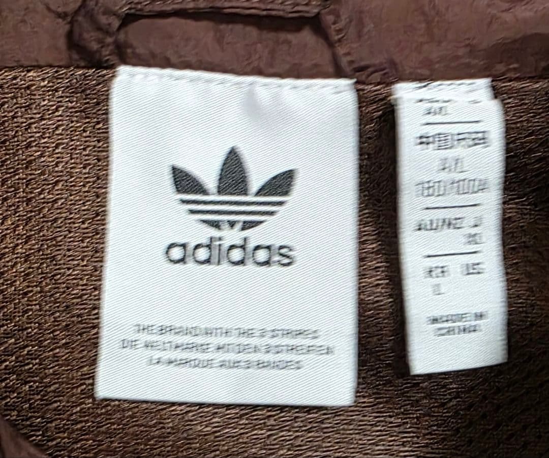 adidas ナイロンジャケット ジャージ上下 セットアップ 上着L ズボンXL