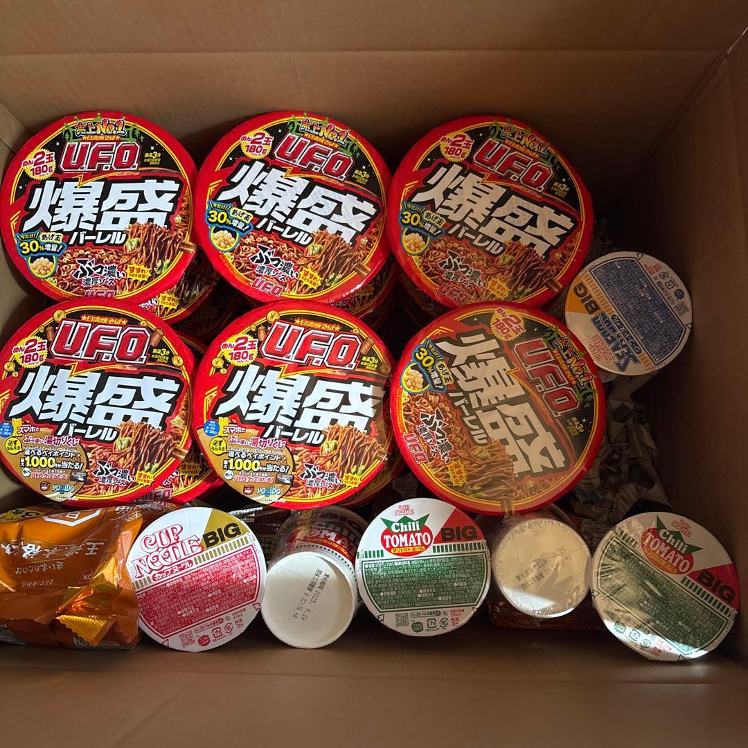 日清 カップヌードルBIG U.F.O.爆盛りバーレル ラ王 7種59食分セット