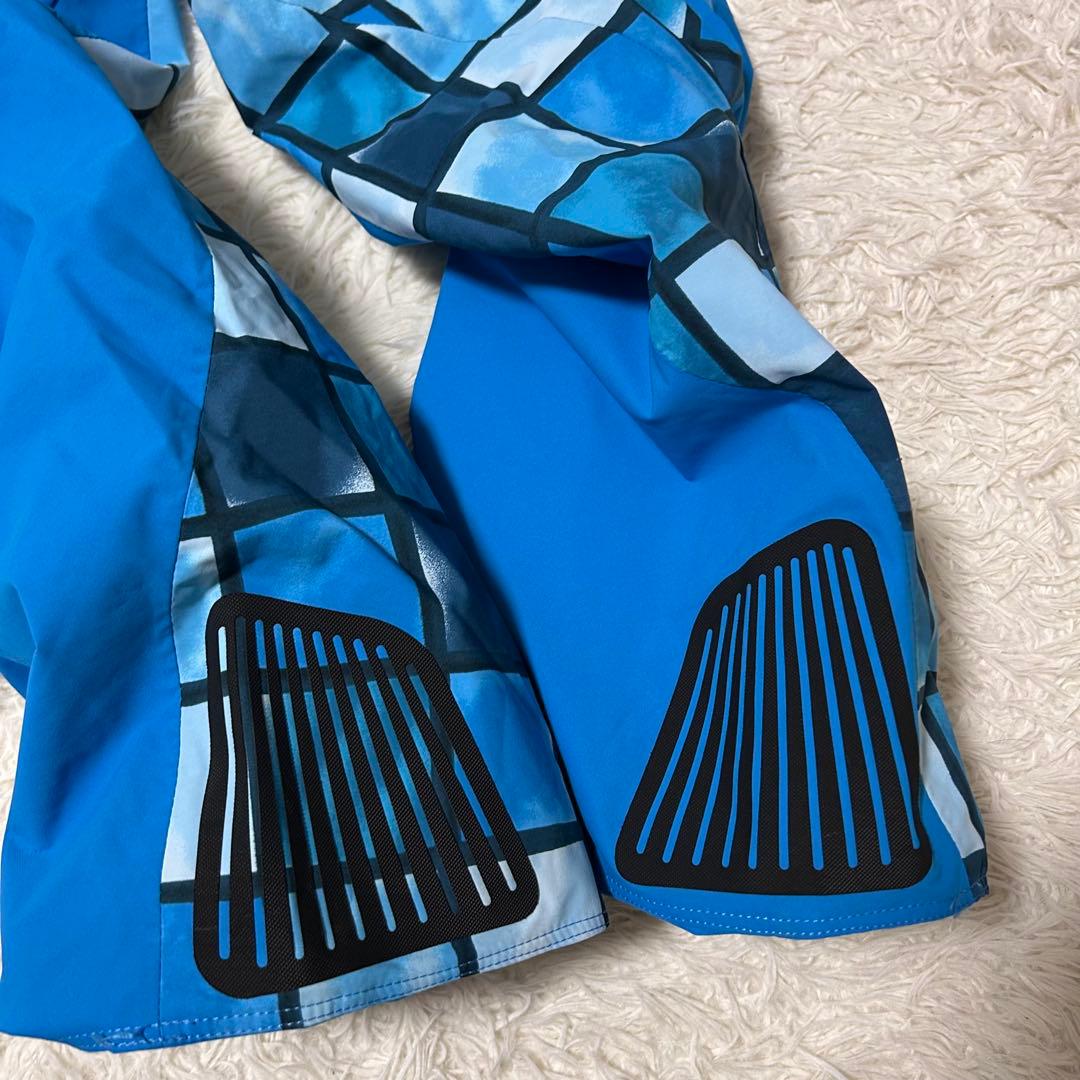 【美品】MIZUNO ミズノCREW 高機能ウェア スキーウェアブルー XS