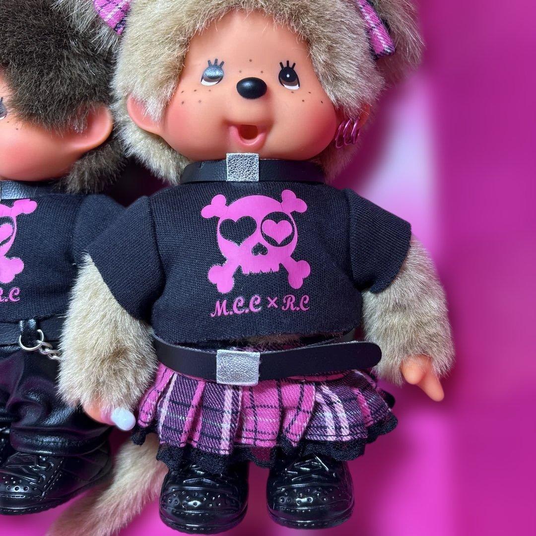 新品 ラブリーパンク モンチッチ ペア monchhichi 582