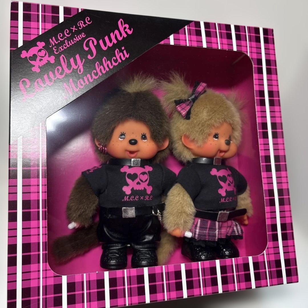 新品 ラブリーパンク モンチッチ ペア monchhichi 582