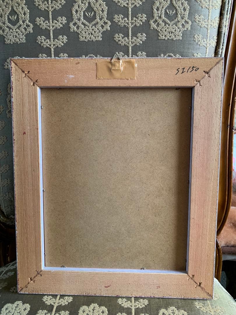 新品ドマンイタリア製インテリアアート額装複製画水彩画クロシロ猫ハチワレ茶白猫の絵