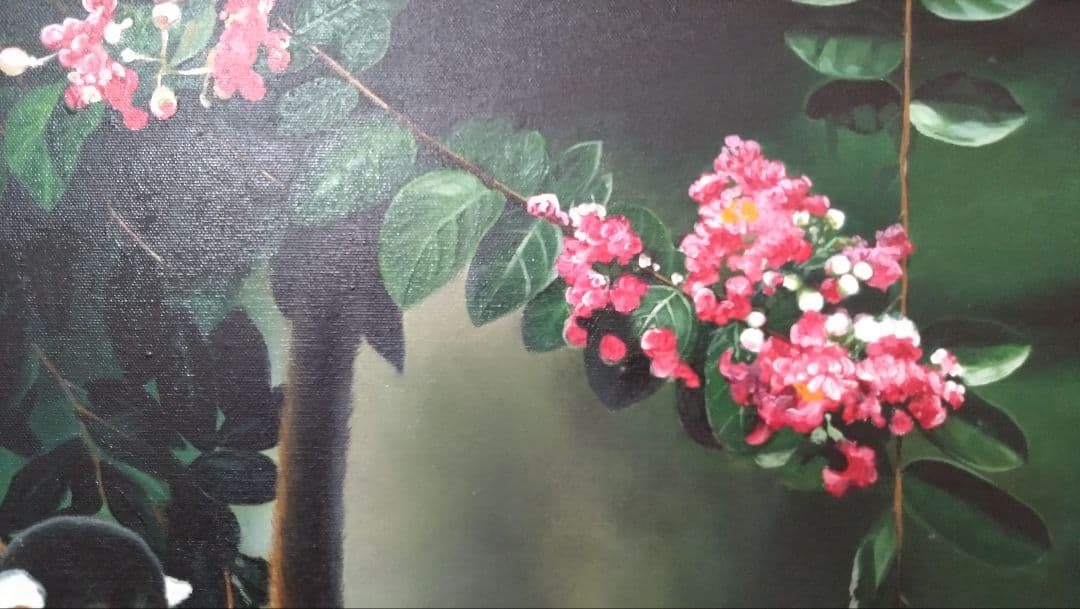 人見友紀　伝説の逃亡画家　油彩画　油絵　猿　リアリズム　12号