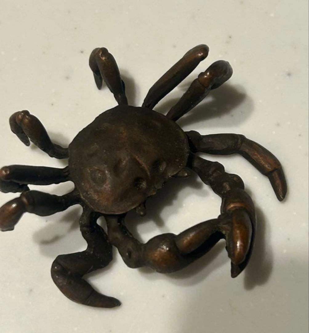 蟹　銅製　金運アップ　茶道具　香道具　金属工芸品　古美術品