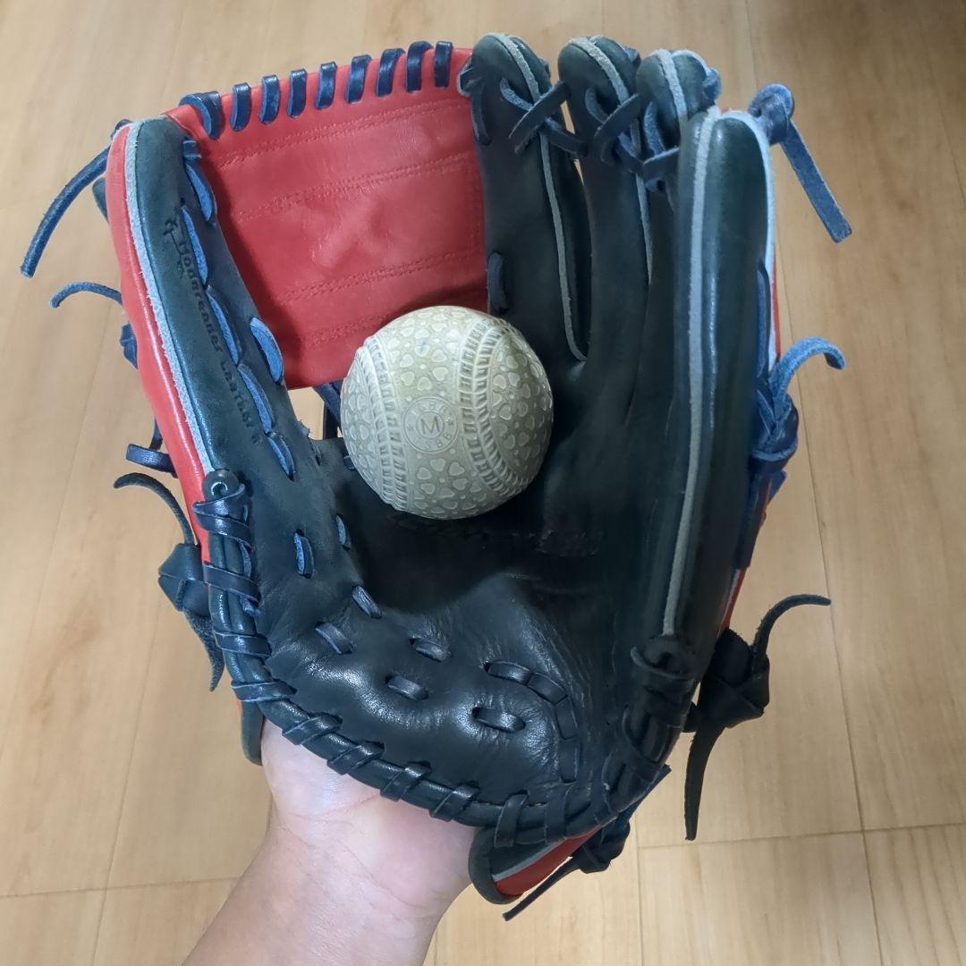 Mizuno ソフトボール用グローブ 赤/緑