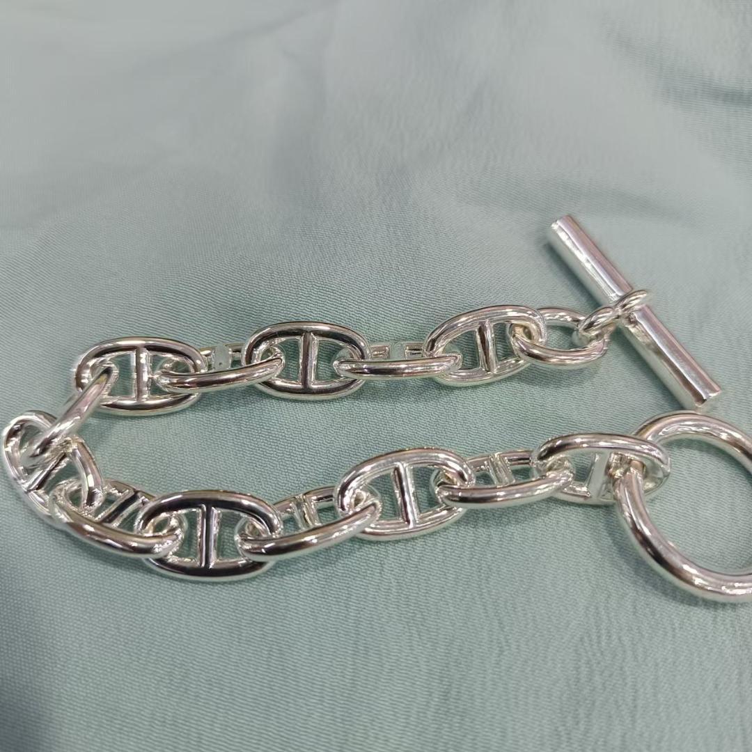 シェーヌダンクル シルバーブレスレット シルバー925 GM13コマ　銀　メンズ