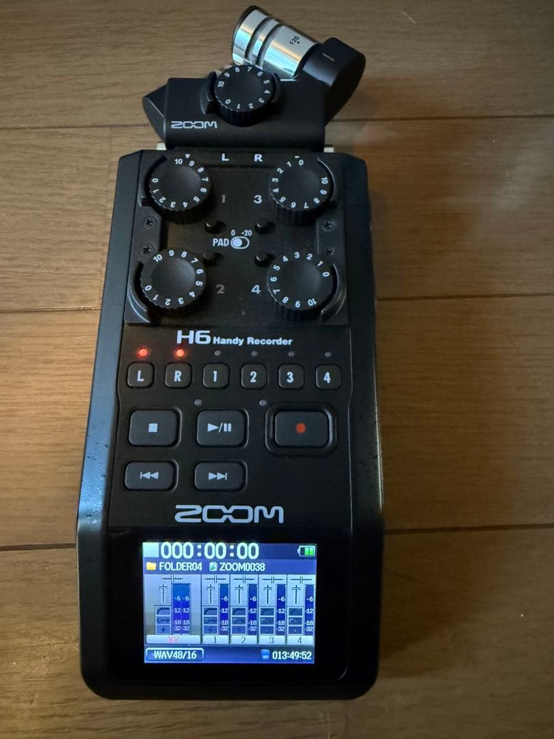 【SD付・動作良好】ZOOM H6 Black 2020ver ※電池蓋訳あり