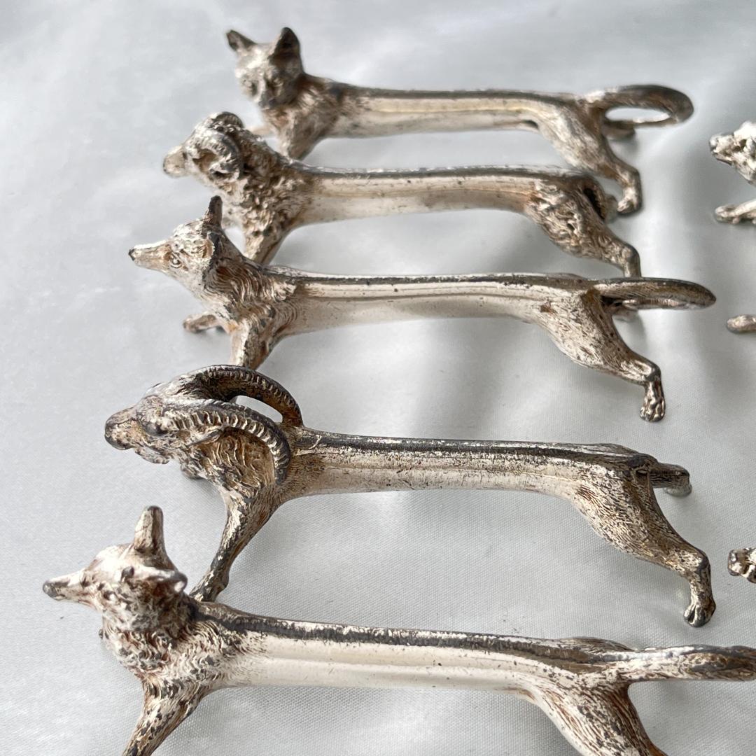 【仏蘭西】 ナイフレスト 10個組【シルバープレート】動物モチーフ