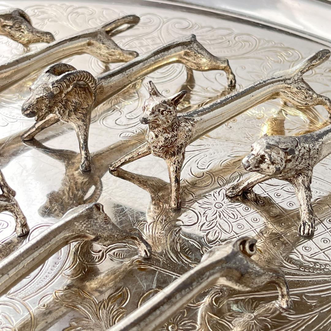 【仏蘭西】 ナイフレスト 10個組【シルバープレート】動物モチーフ