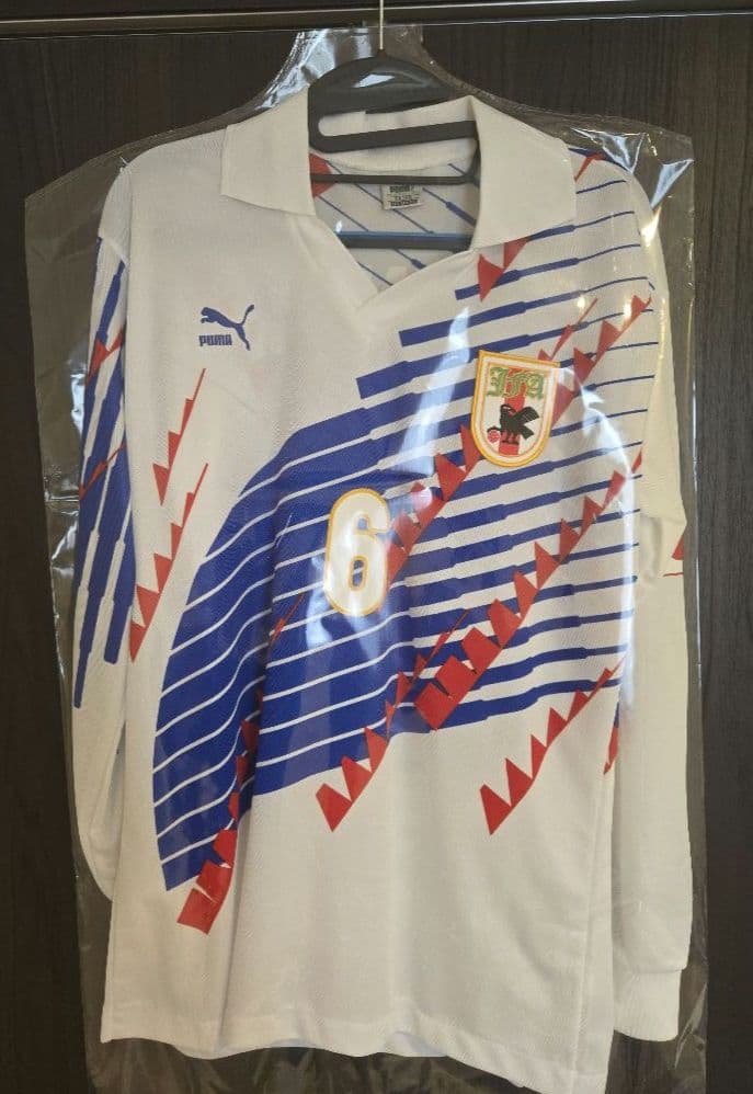 1993年 日本代表アウェー長袖ユニフォーム 都並敏史仕様 ヴェルディ川崎