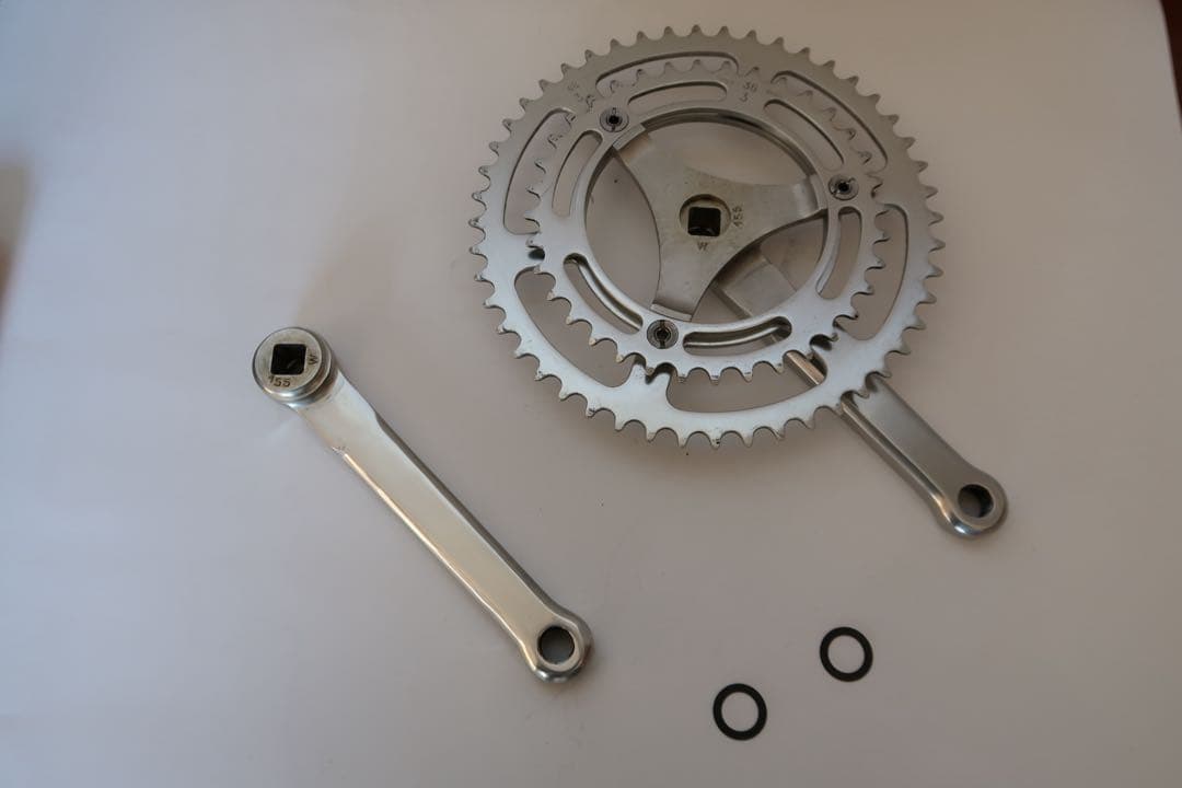 TAクランク155mm48T/36Tダブルとトリプル用44T セット　未走行美品