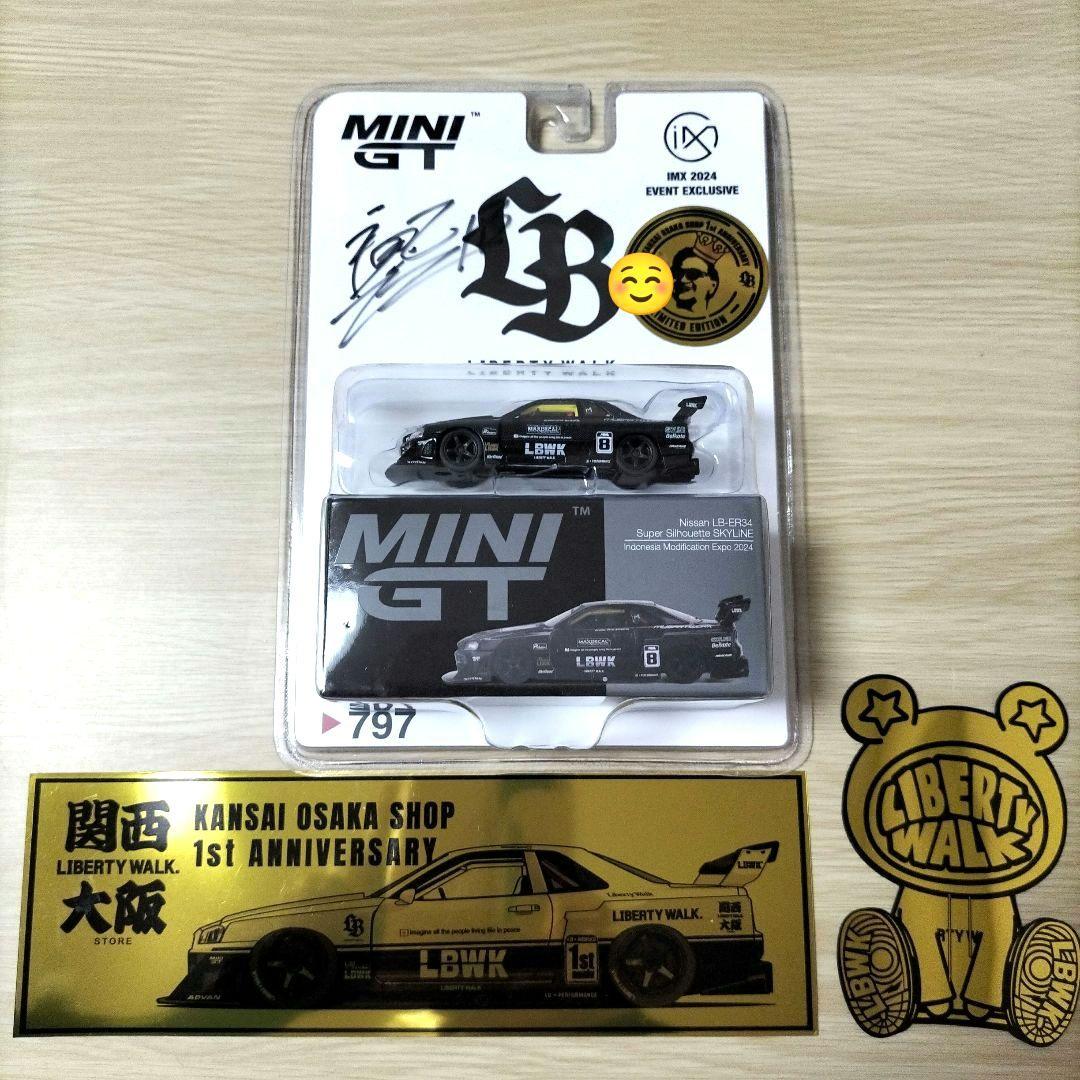新品未開封　リバティーウォーク　Mini GT LBWK IMX　ステッカー付き