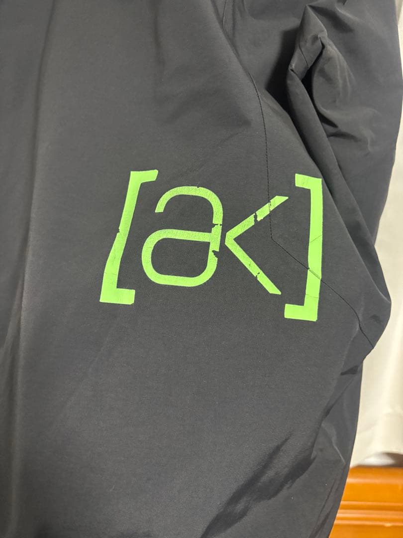 Burton [ak] スノーボードジャケット ブラック グリーン XL