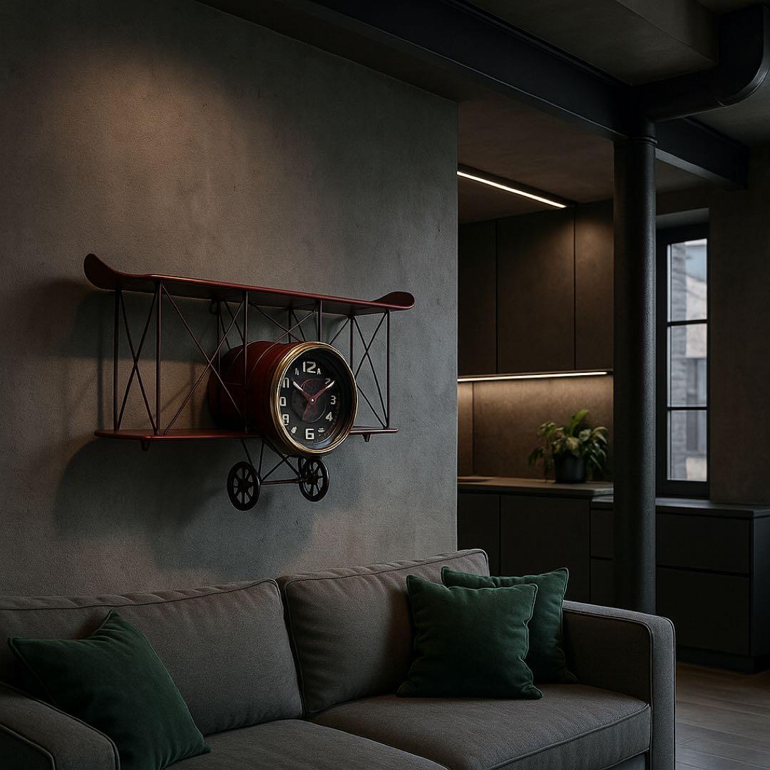 飛行機型壁掛け時計