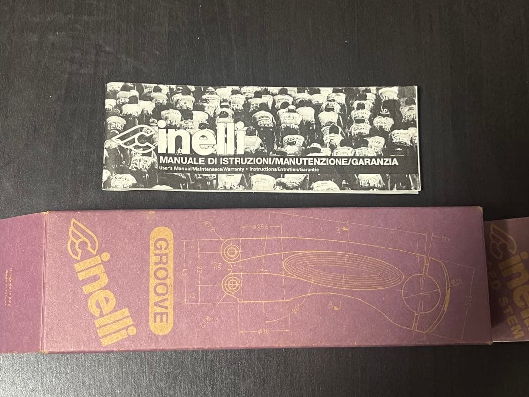 cinelli groove 100mm ステム　黒銀2本セット