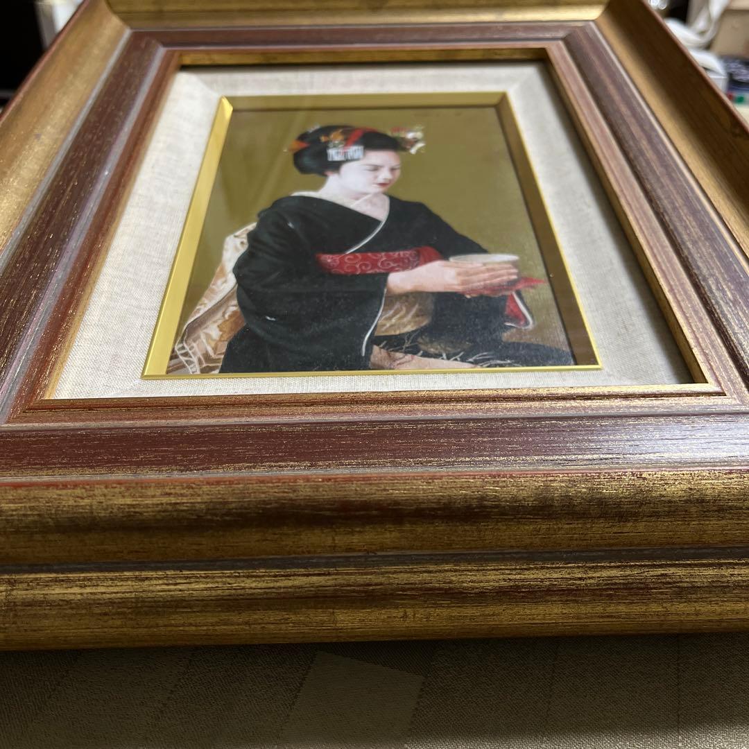 ⭕️油絵　二科会　会員　松井敏郎　画題　[御点前] SM パリ賞受賞　油彩　絵画